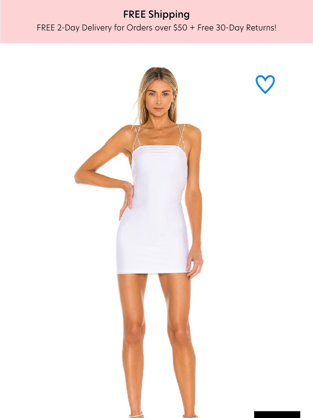 superdown White Strappy Mini Dress